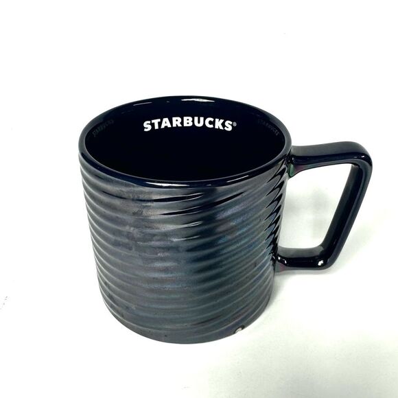 Starbucks Holiday 2020 Iridescent Rainbow Luster Swirl Ceramic 12oz Mug NWT - Picture 1 of 7